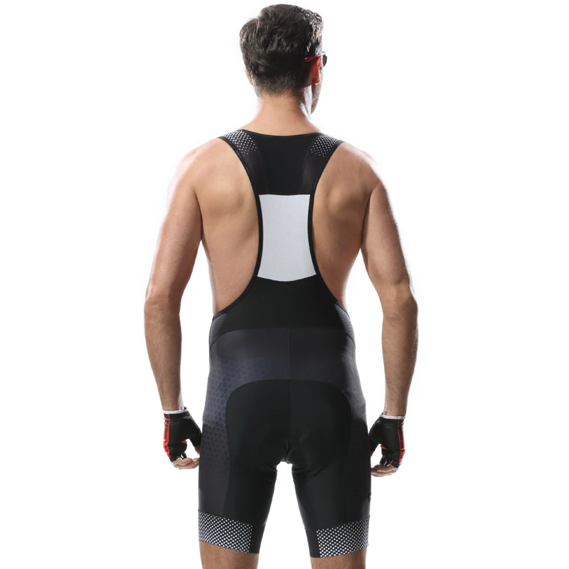 Профессиональные велосипедные шорты Santic мужские Coolmax с желтым гелевым