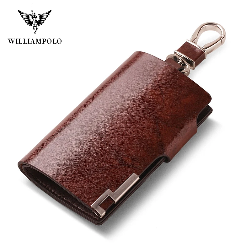 Модный кошелек WILLIAMPOLO PL176112 из коровьей кожи с 6 кольцами и подставкой для ключей в