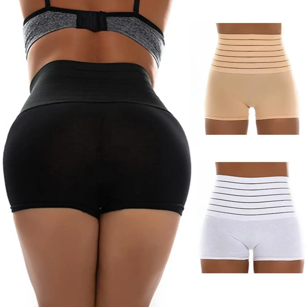 

Women High Waist Shaping Panties Transparent Stripes Body Shaper Slimming Tummy Underwear Butt Lifter Seamless Panties