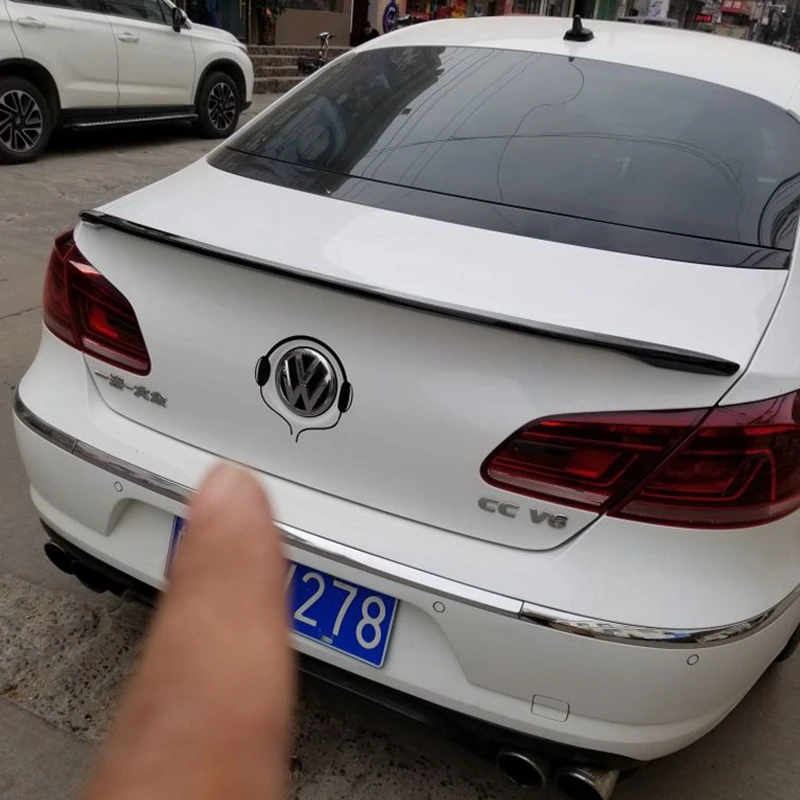 Для Volkswagen VW Passat CC 2009 2016 Авто ABS пластик Неокрашенный задний Багажник крыло спойлер