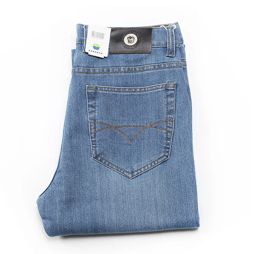 Мужские эластичные мужские джинсы Mu Yuan Yang хлопковые джинсовые брюки свободного