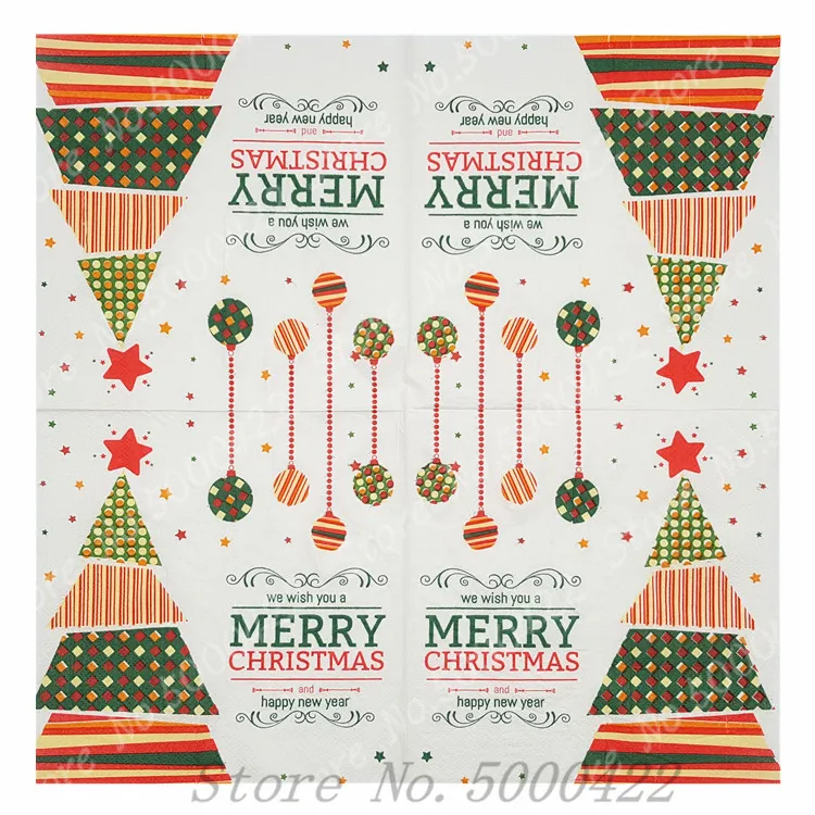 20 шт. бумажные салфетки для стола рождественской вечеринки кафе отеля банкета