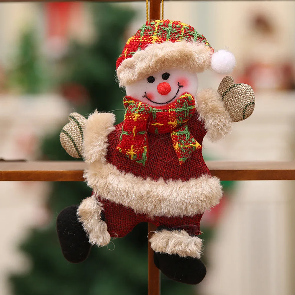 

3PC Christmas Ornaments Gift Santa Claus Elk Snowman Toy Doll Hang Christmas Festival Decoration Home Ornaments Wholesale