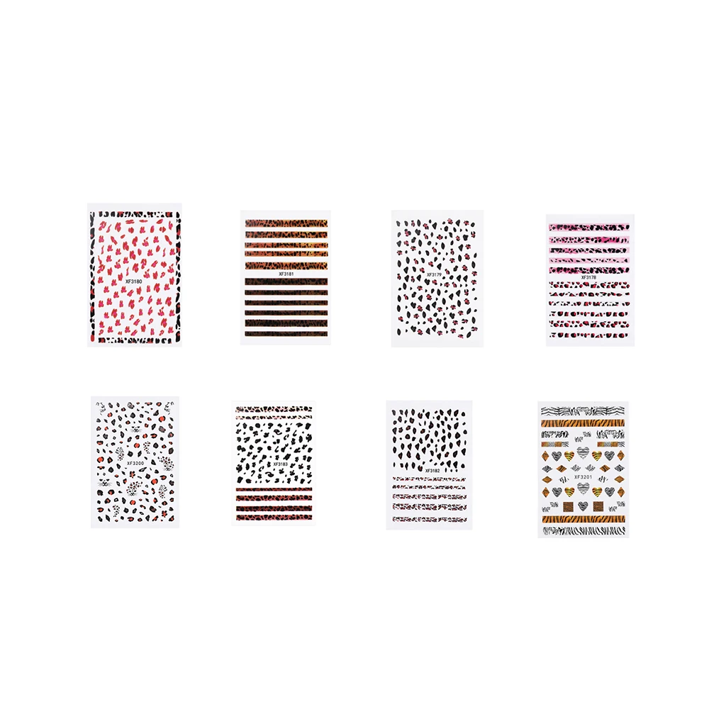 Наклейка для маникюра с леопардовым принтом 3d стерео наклейка ногтей матовая