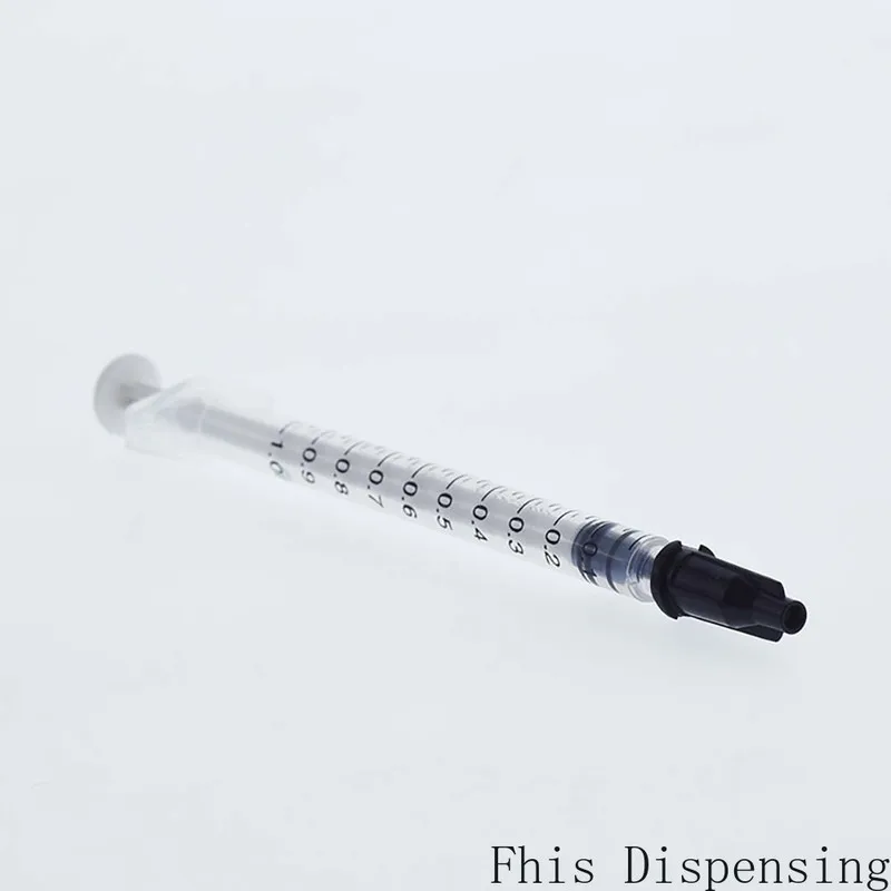 1ml/1cc Dispensing Plastic Liquid Dispenser Syringe Industrial Glues Manual with Black Tip Cap Pack of 10 | Инструменты
