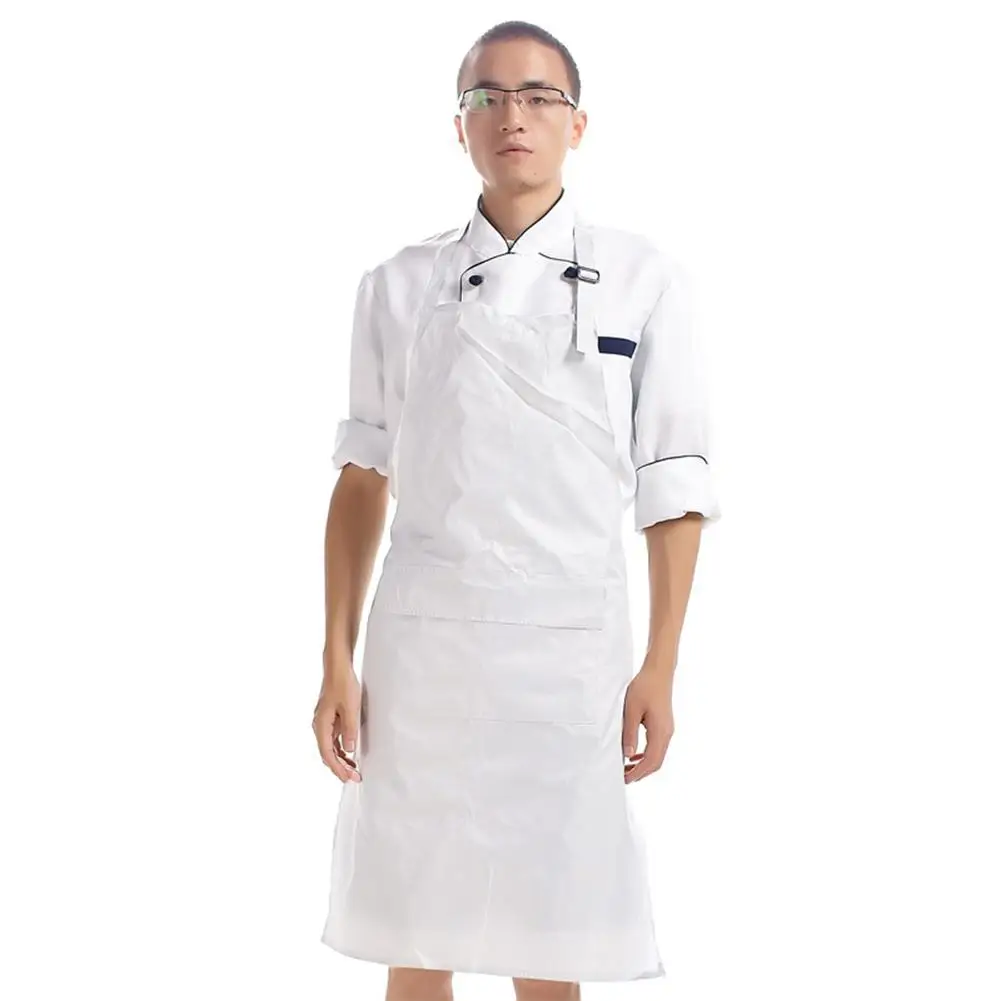 

HOT SALES !!!PVC Waterproof Sleeveless Cooking Work Kitchen Chef Waiter Pocket Long Apron