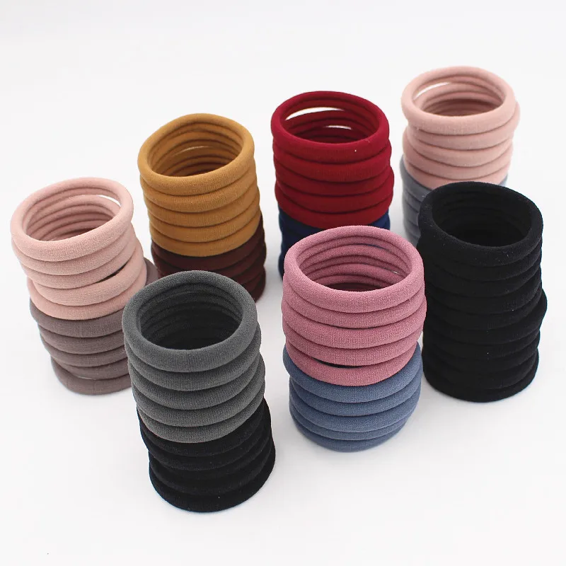 

Women 10Pcs Mix Color Seamless Nylon Rubber Bands 5.5cm Elastic Hair Bands Gentle For Any Hair Type With No Slipping or Snagging