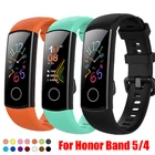 Ремешок силиконовый для Honor Band 5, мягкий браслет из ТПУ, аксессуары для Huawei Honor Band 4