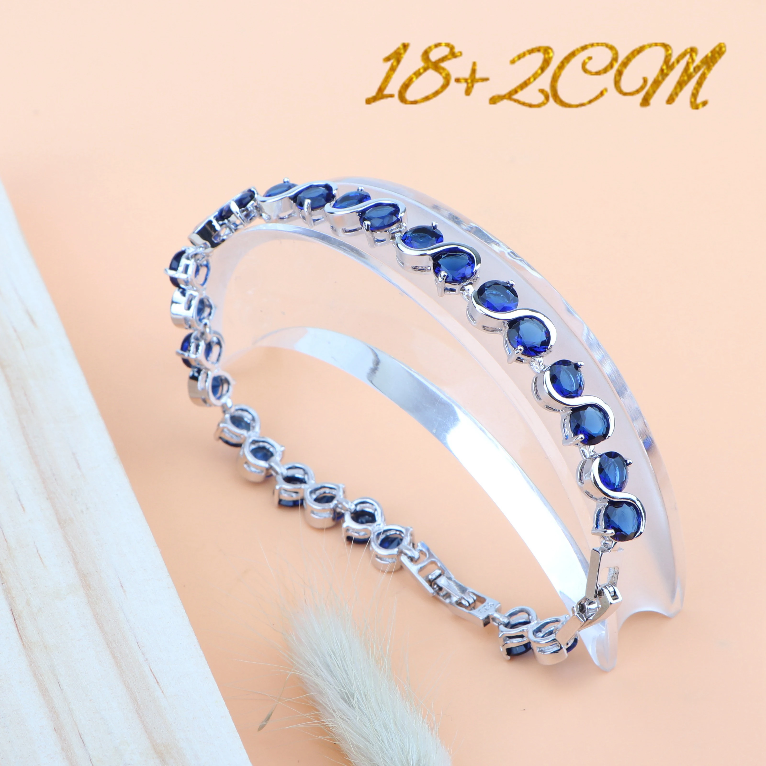 Женский свадебный комплект ювелирных изделий из стерлингового серебра 925 пробы