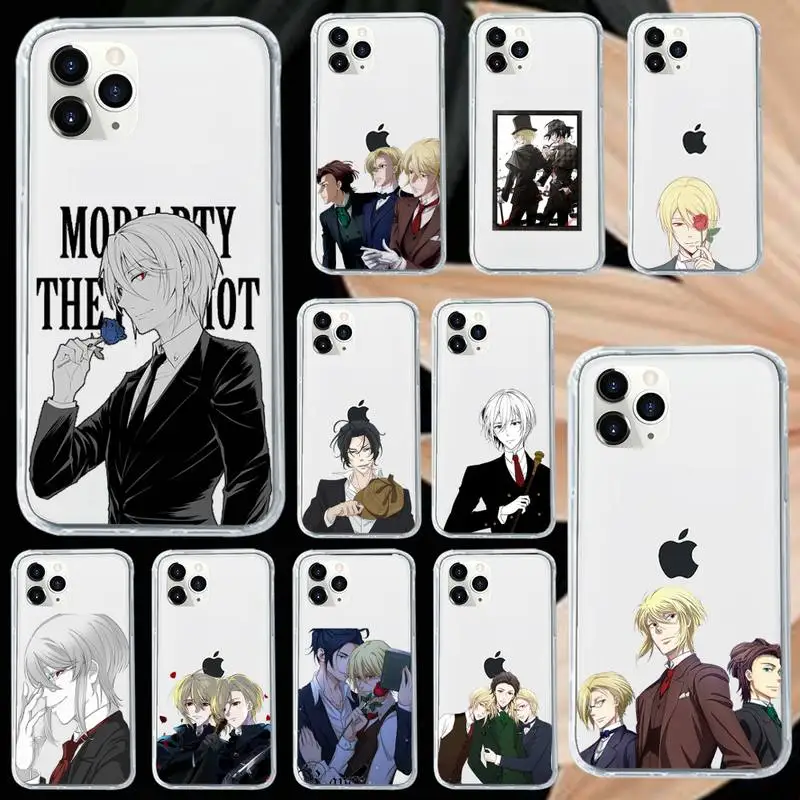 

Moriarty The Patriot anime Phone Case Transparent soft For iphone 12 11 13 7 8 6 s plus x xs xr pro max mini