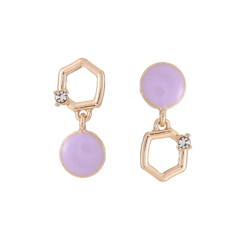 

Asymmetric Geometric Drop Earrings For Women Jewelry 2020 New Enamel Clip On Earring Charm Bohemian Pendiente Brincos