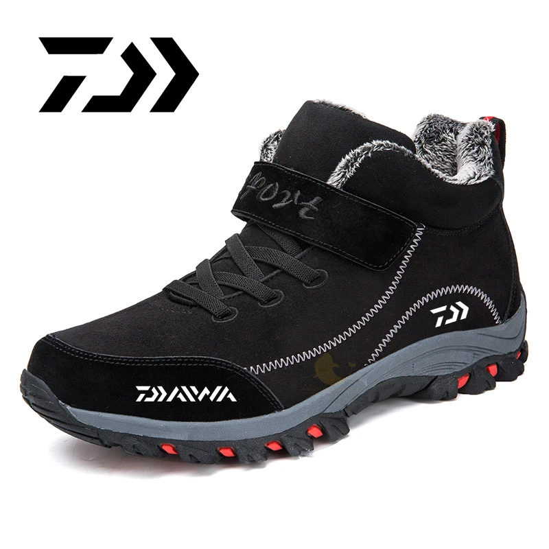 

Daiwa 2021 Winter Men's New Fishing Shoes Large Size Warm Anti-skid Fishing Shoes Women's Keep Warm Plus Velvet Shoes