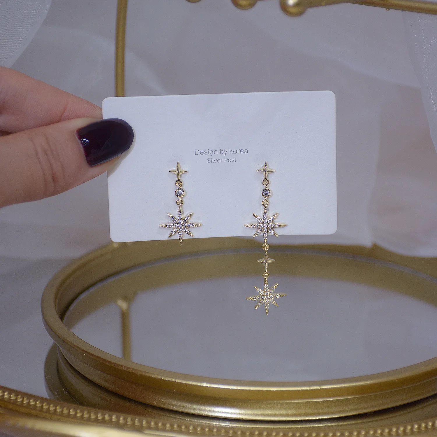 Женские серьги гвоздики с блестящей стороной модные ювелирные изделия в простом