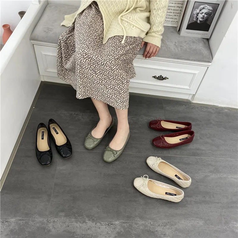 

2021 New Spring Flats Shoes Woman New Fashion Round Toe Comfortable Travel Women Shoes Casual Foldable Ballet Flats Shoes women
