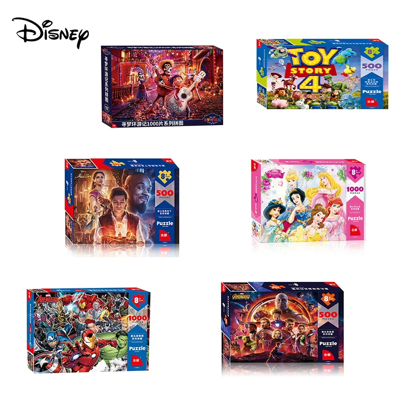 

Disney 3D Puzzle 500/1000 Pieces Halloween Puzzle Kids Jigsaw Puzzles Educational Toys for Children Adult Fluorescent Puzzle New
