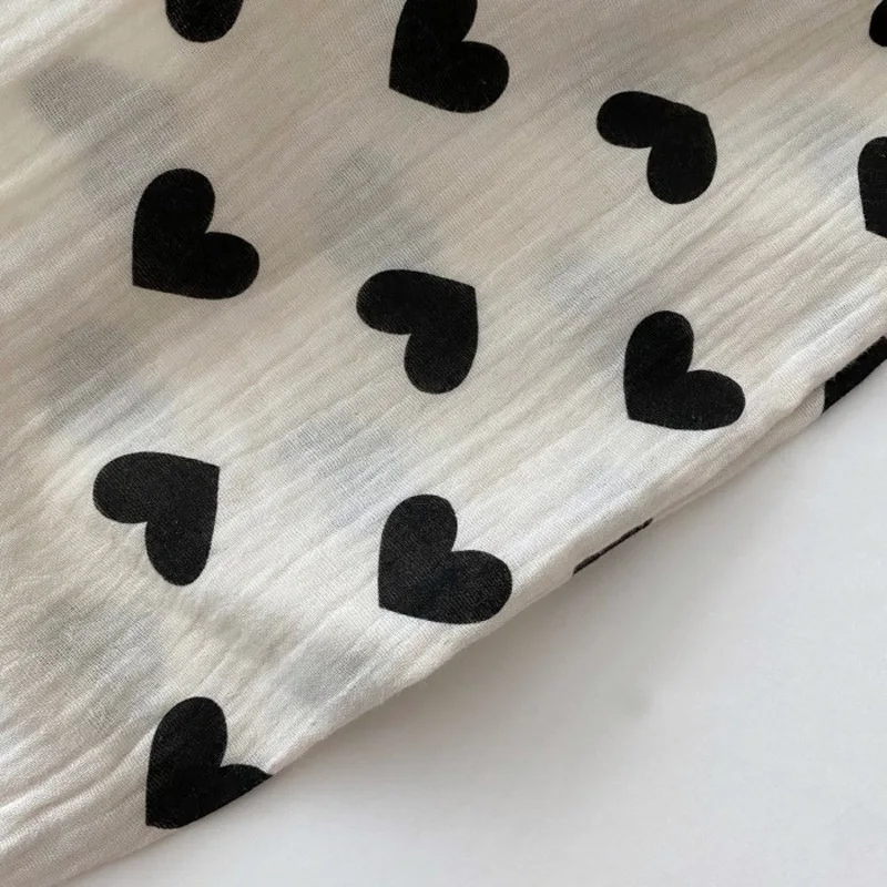 

2021Summer Newborn Baby Pants For Boys Girls Clothing Cotton Heart Polka Dot Pattern Trousers Tobbler Kids Loose Casual Pants