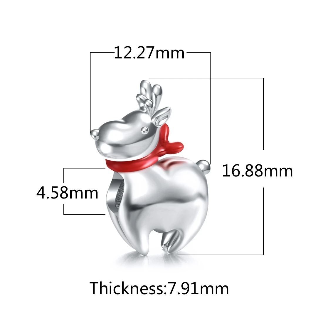 Женский браслет из серебра 925 пробы с подвесками|Бусины| |