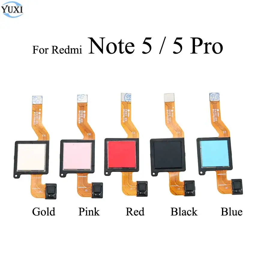 

YuXi for Xiaomi Redmi Note 5 Note 5 Pro fingerprint scanner Home Button Flex Cable Touch ID Sensor Return Flex Cable Repair Part