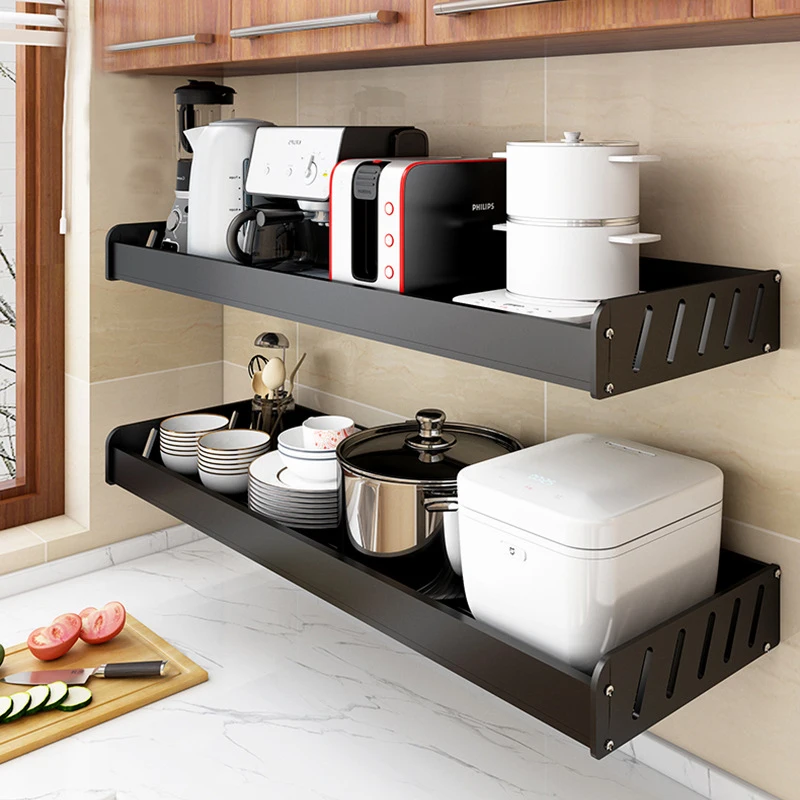 

AE02YJM-0036 Kitchen Seasoning Rack Wall-mounted Multifunctional Shelf Space Aluminum Widened Kitchen Shelf Free Perforation