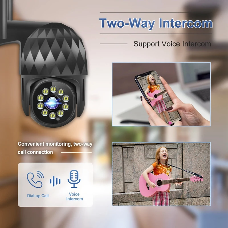 

Wireless WiFi IP Camera 200W Pixels Outdoor Waterproof Security Infrared Camera Monitor Voice Network Camera
