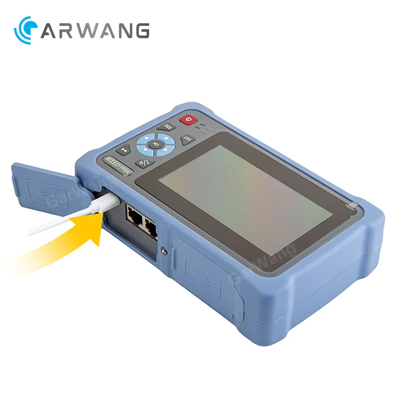 

FTTx 12-in-1 MINI OTDR 1310nm 26dB Active Fiber Live Test Fiber Optical 4.3-inch Touch Screen VFL OLS OPM Ethernet Cable Tester