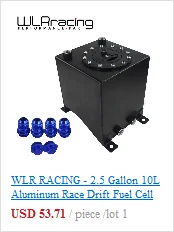 WLR RACING-30L алюминиевый топливный расширительный бак, зеркальный блеск топливных элементов с крышкой/пены внутри, с датчиком WLR-TK68