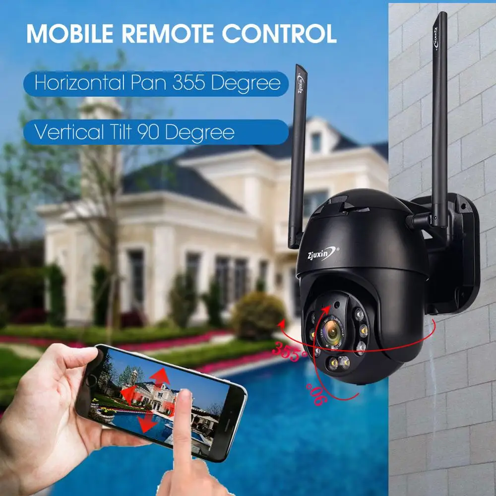Zjuxin IP камера WiFi Full HD 1080P беспроводной проводной PTZ открытый скорость купольная CCTV камера безопасности приложение ICSee CMS камера наблюдения s