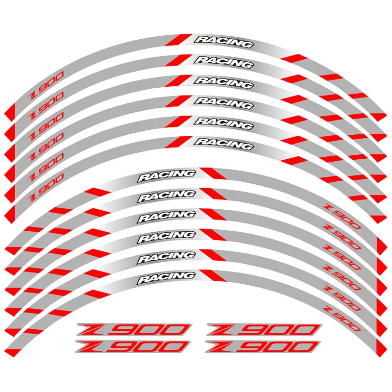 

New high quality 12 Pcs Motorcycle Wheel stripe Reflective Rim Sticker For Kawasaki Z900 900