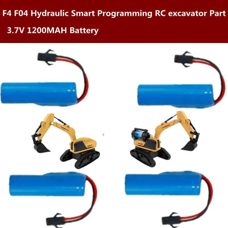 

F4 F04 13CH Hydraulie Smart Programming Remote Control Excavator Spare Part 3.7V 1200MAH Battery For F4 F04 RC Truck Accessories