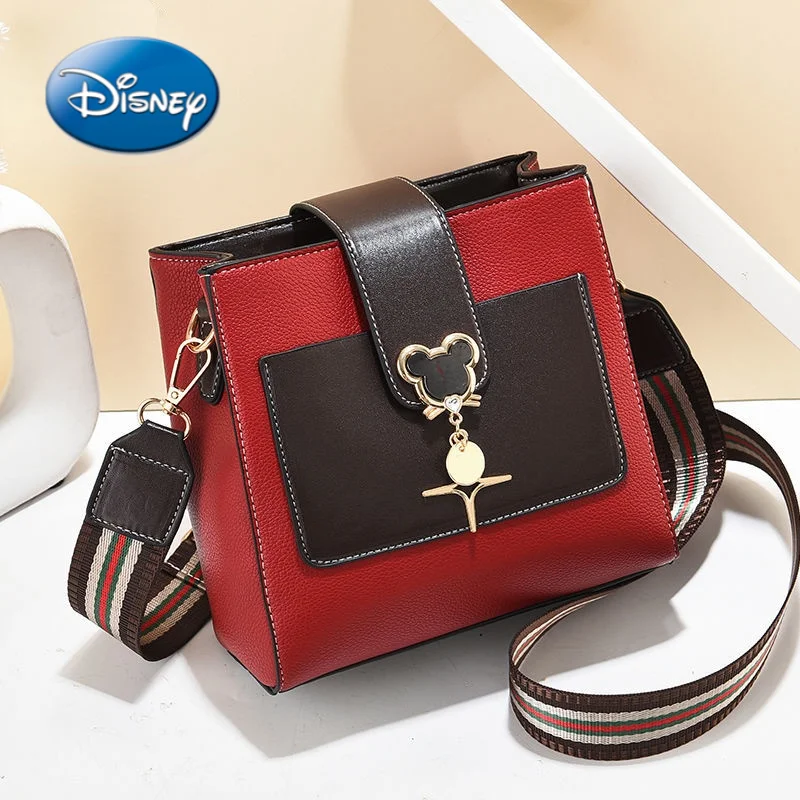 

Disney Mickey Minnie Cartoon Woman Shoulder Bag Fashion Girl PU Messenger Bag Casual Shopping Bag Tote Bag 2021 Female Bag Trend