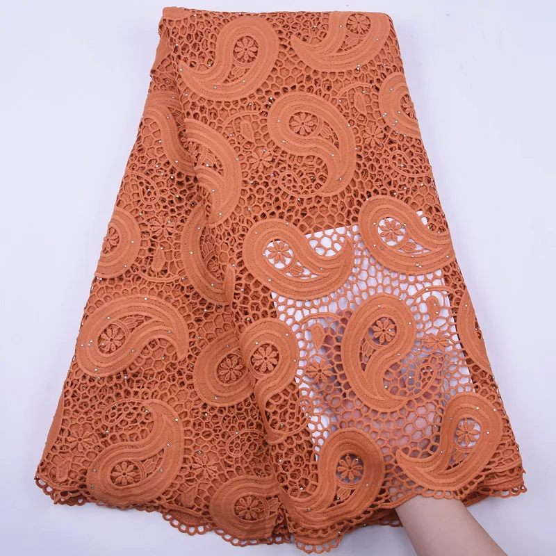 

SJD и кружевом розового цвета гипюровый шнур Новое поступление африканская кружевная ткань высокого качества в нигерийском стиле для женщин...