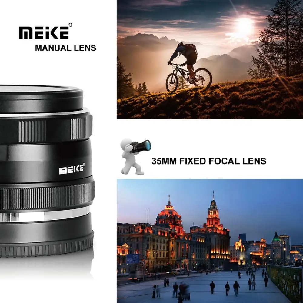 Meike 35 мм f1.7 ручной фокусирующий объектив с фиксированным фокусным расстоянием