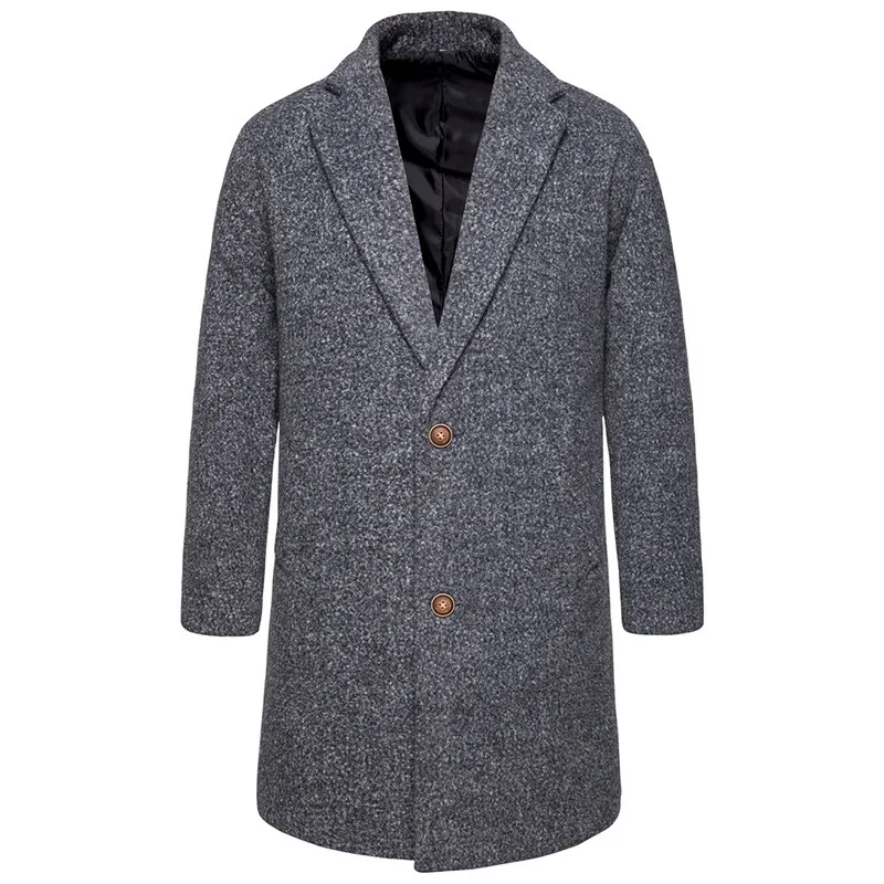 Мужская одежда мужские пальто мужское шерстяное зимняя осенняя модная длинная