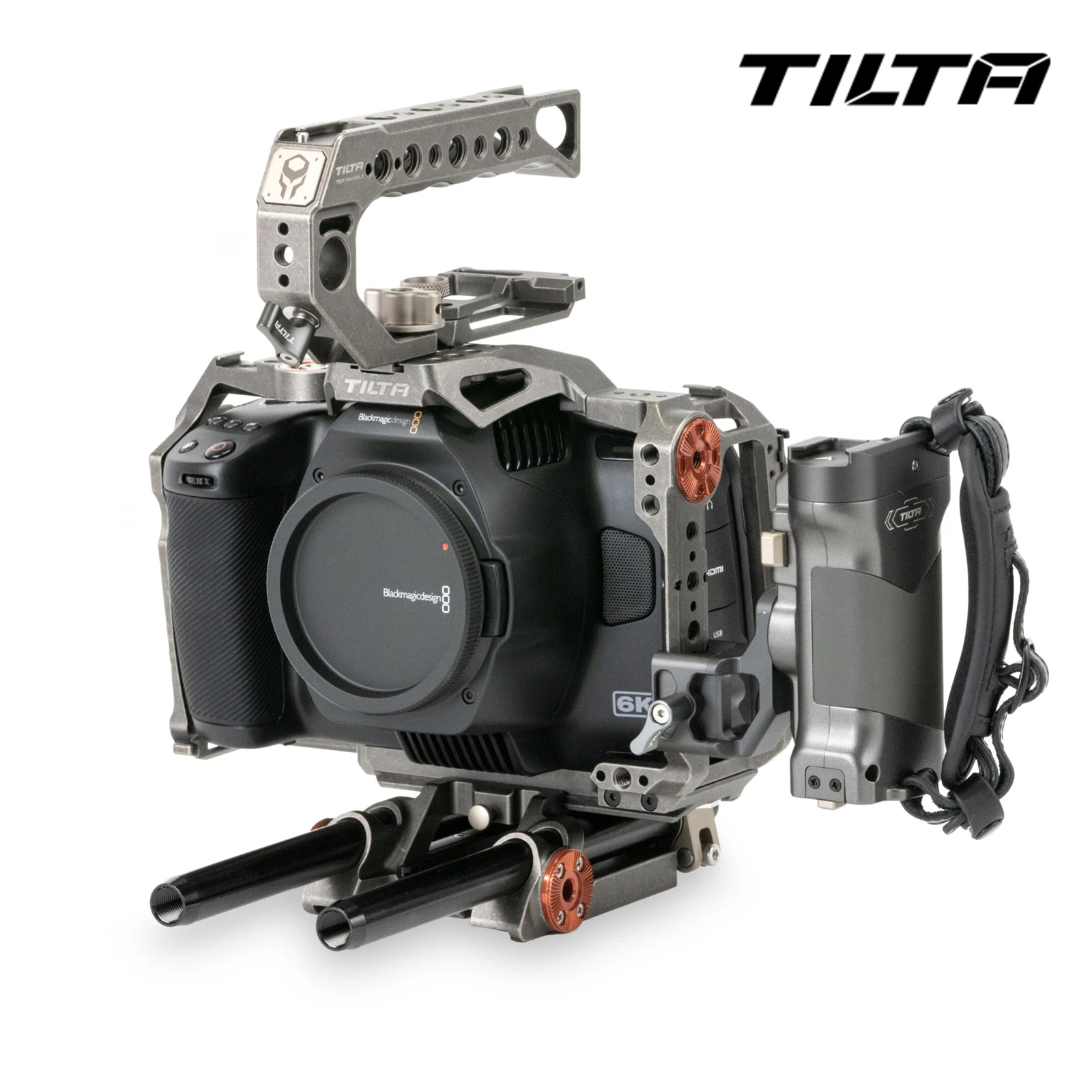 

TILTA BMPCC 6K PRO Camera Cage TA-T11-A-B Pro Kit Dslr Rig for BMD BMPCC 6K PRO Baseplate Top handle R/S side handle