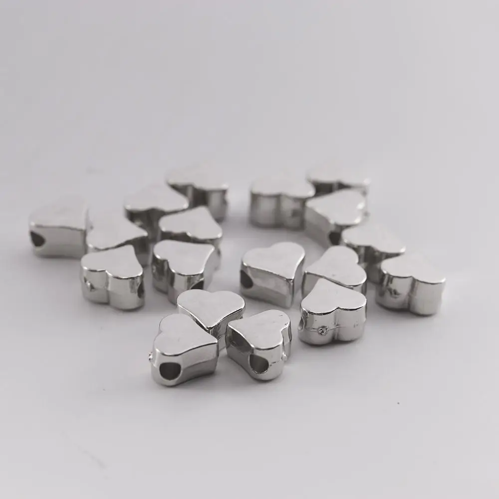 silver 5.5X5.8mm 200 шт/партия 6*6 мм Внутреннее отверстие 1 мм CCB Золото Серебро Цвет разделитель для бусин в виде звездочки рондели для бусин бусины DIY ювелирных изделий - Color: silver 5.5X5.8mm