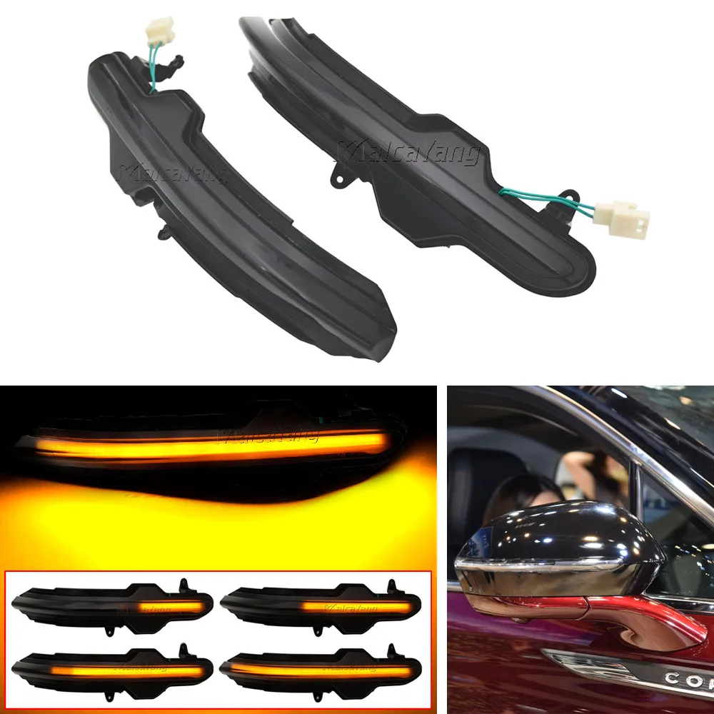2xFor Lincoln Corsair Nautilus 2019 2020 2021 LED Side Wing Rearview Mirror Indicator Blinker Repeater Dynamic Turn Signal Light |