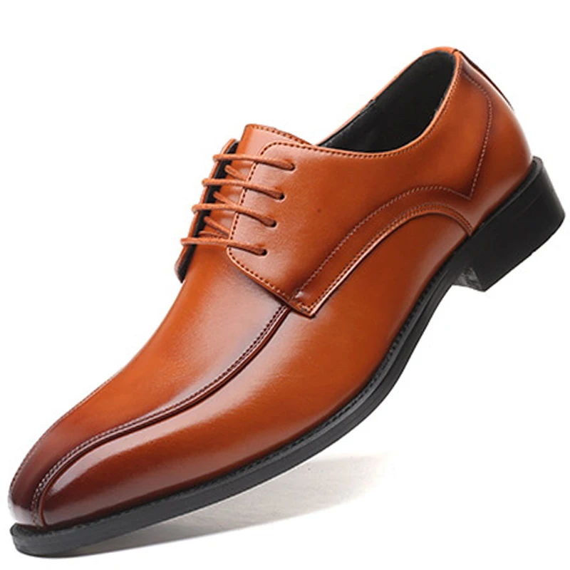 Мужские роскошные кожаные туфли с острым носком вечерние свадебные chaussure homme