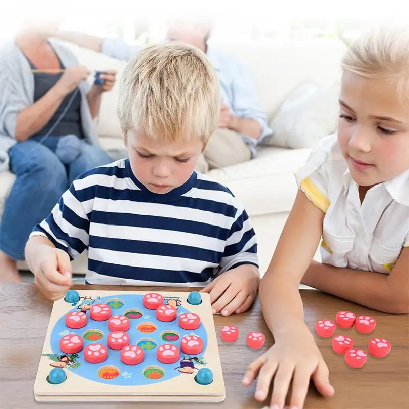

Four-in-one Memory Chess Children's Educational Toys Table Games Parent-child Interaction Montessori Early Education