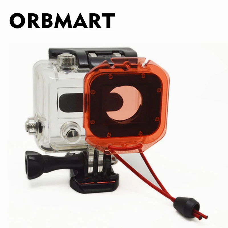 ORBMART красный фильтр с ремешком для GoPro Hero 3 4 3+ спортивная Экшн-камера подводный Дайвинг фильтр объектива - Цвет: For GoPro 3