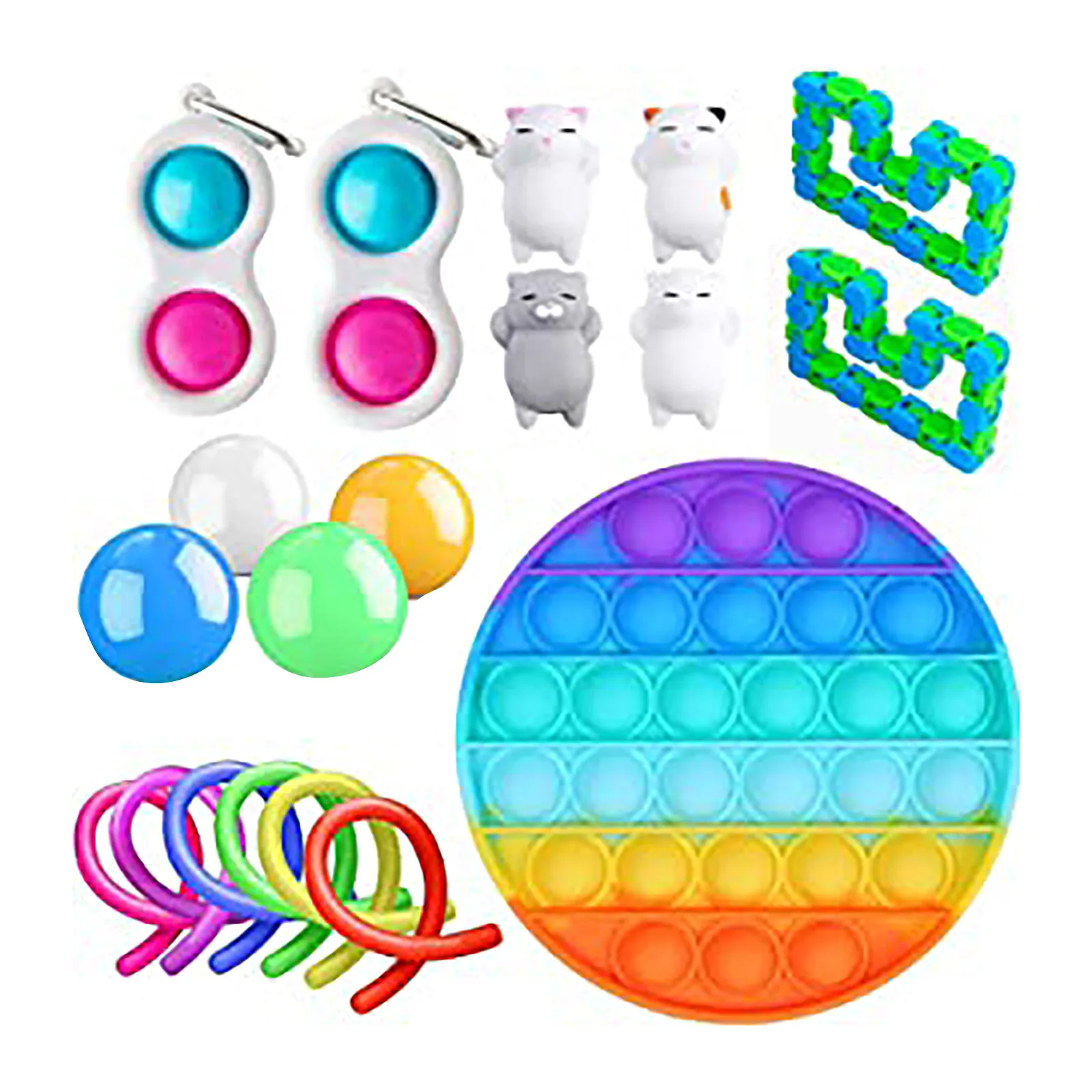 

HOT Fidget Toys Sensory Toy Set Antistress Relief Autism Anxiety Anti Stress Bubble For Kids Adults Among Us