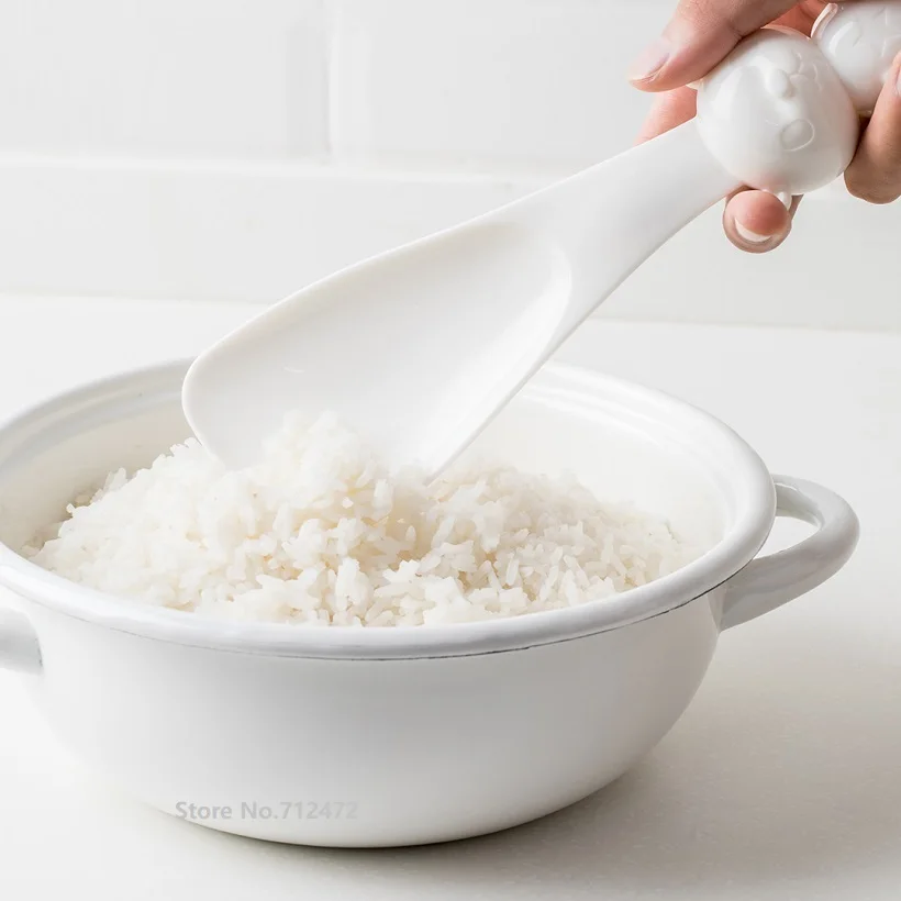 Новинка симпатичная рисовая ложка Youpin с мультяшным медведем для риса Нелипкая