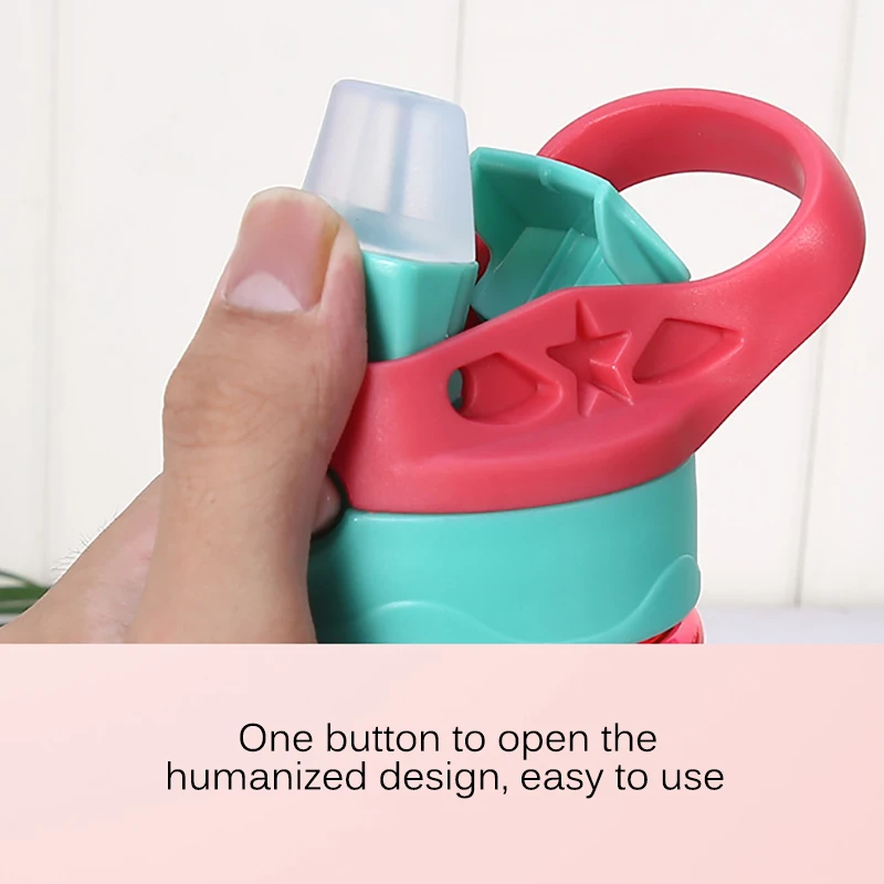 Портативные Мультяшные спортивные бутылки для воды 450 мл соломинка детский