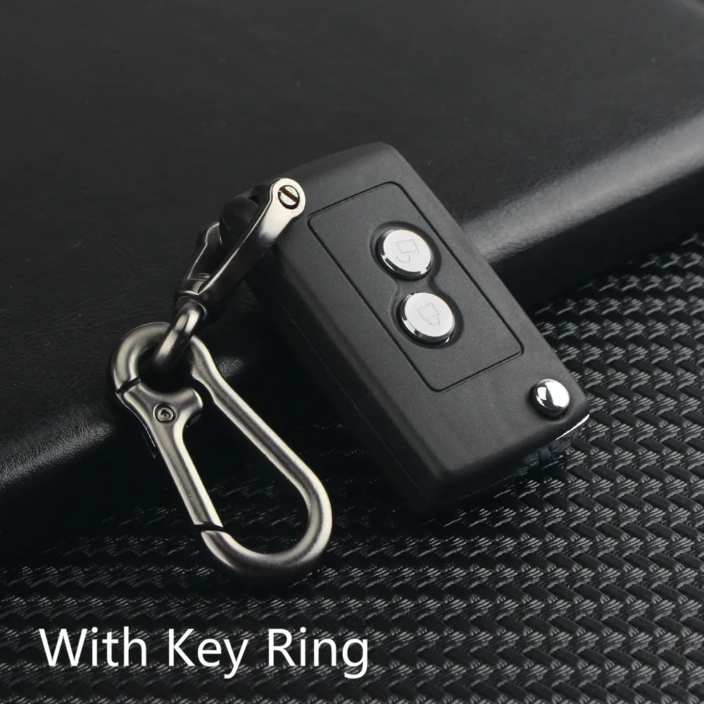 KEYYOU модифицированный дистанционный Автомобильный ключ оболочка чехол откидной складной брелок чехол для Toyota AYGO для Citroen C1 C3 для peugeot 307 - Количество кнопок: With Key Ring