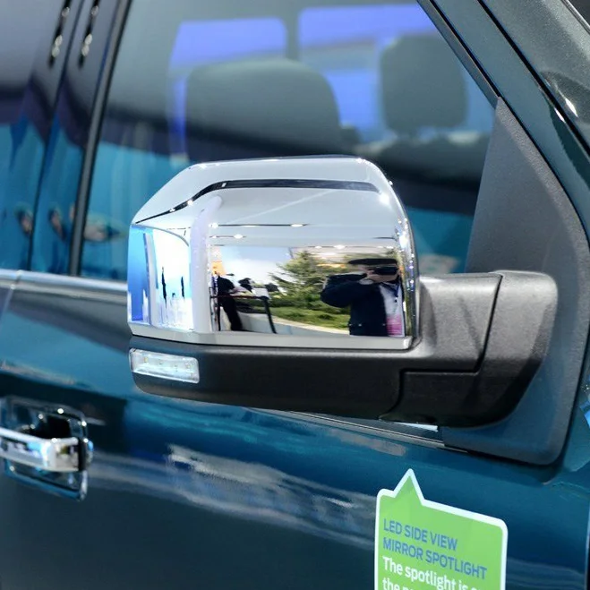 Хромированная крышка заднего вида для Ford F150 F-150 2015-2019 бокового зеркала накладной