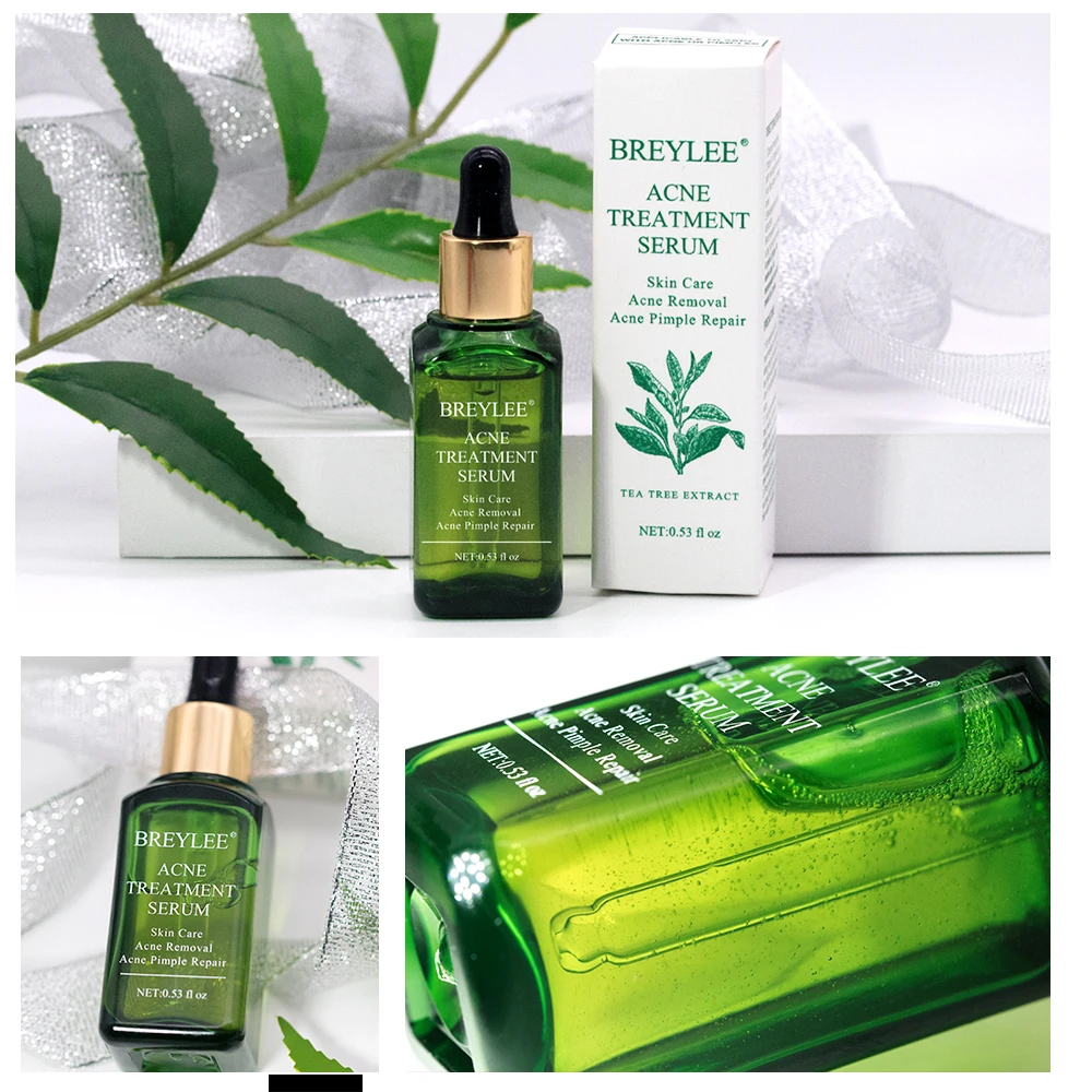 

BREYLEE 2PCS Acne Treatment Serum Natural Facial Essence Acne Scar Removal Face Skin Care Whitening Repairing Pimples Remover