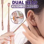 Инструмент для чистки ушей с двумя головками Spring Ear Cleaner 3 Упаковка, нержавеющая сталь, инструмент для удаления ушной серы для детей и взрослых