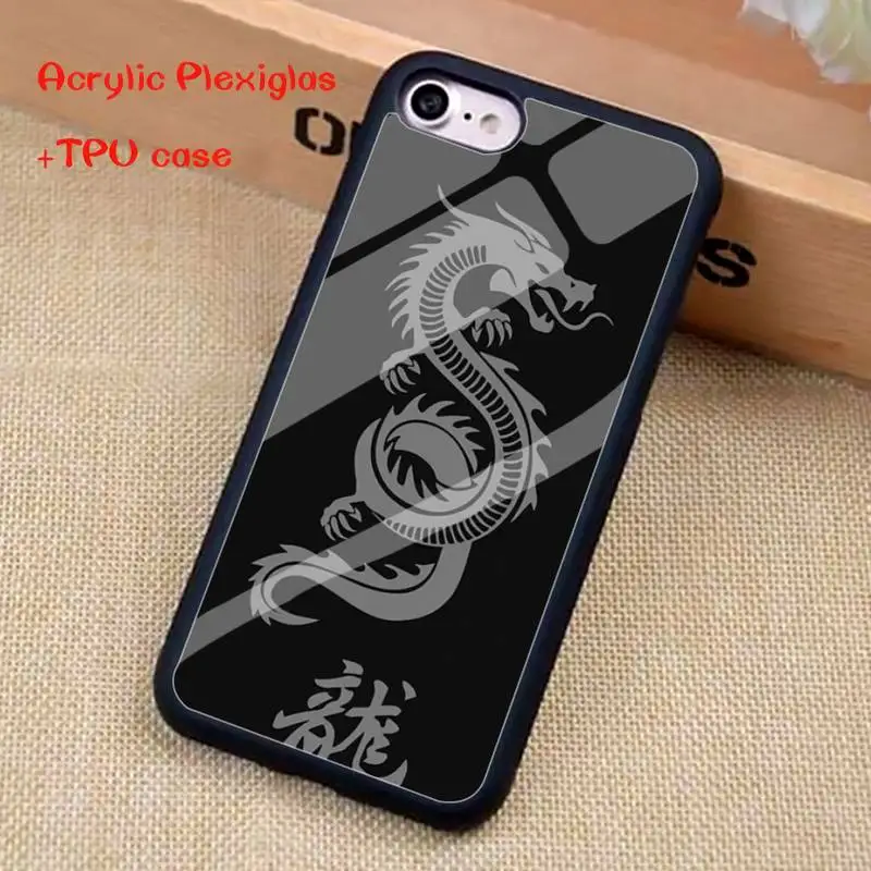 

Chinese dragon Phone Case For iphone 11 Pro Max X XR XS SE 2020 6S 7 8 Plus Acrylic Plexiglass TPU phone case
