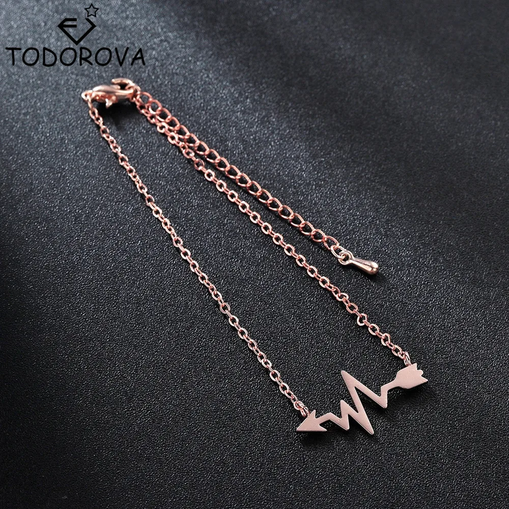 Todorova модный медицинский сердечный ритм кардиограмма браслеты для женщин браслет