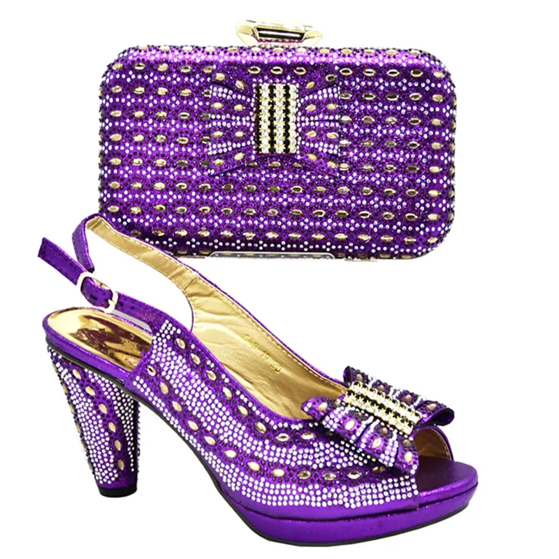 Новое поступление Комплект из обуви и сумки на каблуке Женская свадебная обувь в