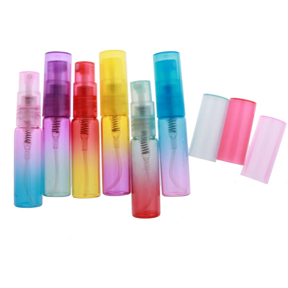 

12pcs 4ML Glass Spray Bottles Portable Small Gradient Perfume Travel Bottles Empty Sample Bottles (Mixed Color)